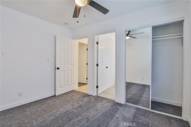 1026 W 109th St, Los Angeles, CA 90044 - unfurnished bedroom featuring carpet floors, a ceiling fan, and a closet