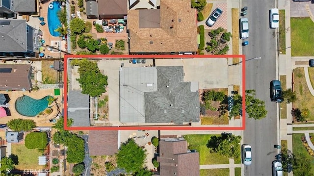 3139 W 152nd Pl, Gardena, CA 90249 - view of property location with a pool and property boundaries highlighted