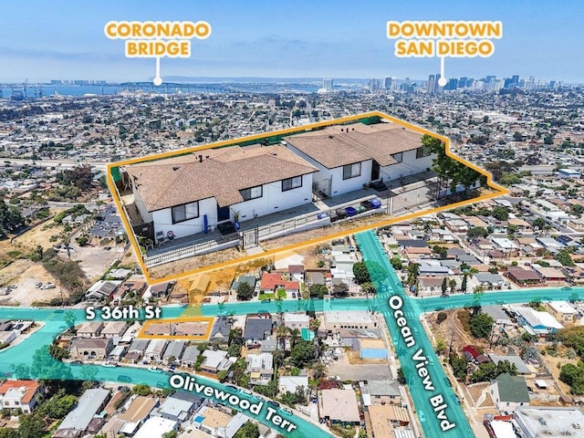 53945 S 36th St, San Diego, CA 92113 - view of urban area with property boundaries highlighted