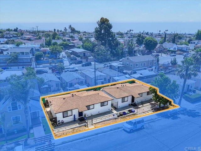 53945 S 36th St, San Diego, CA 92113 - aerial view of residential area featuring property boundaries highlighted