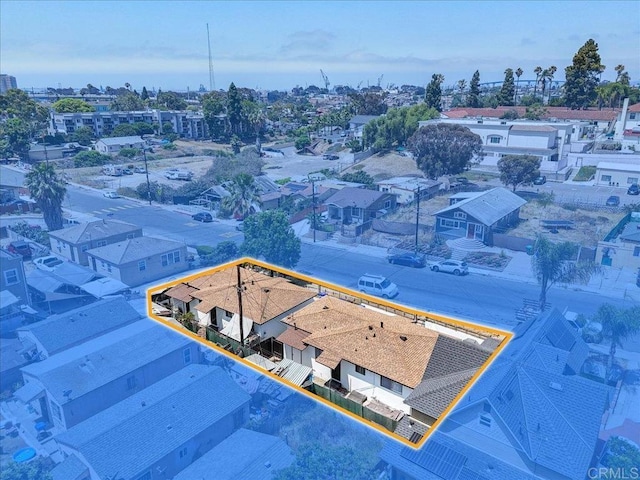 53945 S 36th St, San Diego, CA 92113 - aerial overview of property's location featuring property parcel outlined