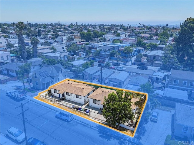 53945 S 36th St, San Diego, CA 92113 - aerial perspective of suburban area featuring property boundaries highlighted