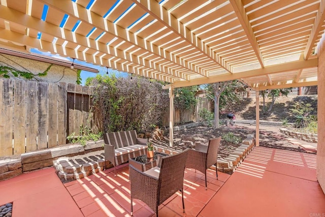 4562 Golden Ridge Dr, Oceanside, CA 92056 - fenced backyard featuring a patio and a pergola
