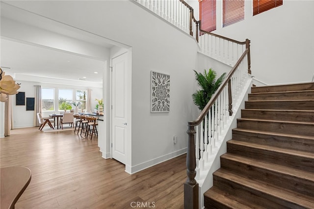 19162 Lauren Ln, Saugus, CA 91350 - stairway featuring wood finished floors