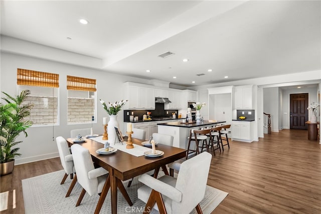19162 Lauren Ln, Saugus, CA 91350 - dining area featuring recessed lighting and wood finished floors