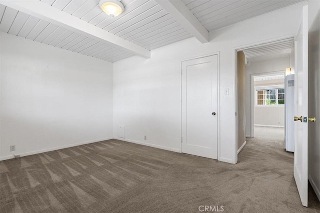 2516 Greta Pl, San Luis Obispo, CA 93401 - carpeted empty room featuring beamed ceiling and baseboards