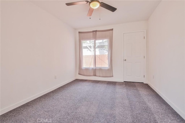 1327 Exposition Blvd, Los Angeles, CA 90018 - carpeted empty room featuring ceiling fan and baseboards