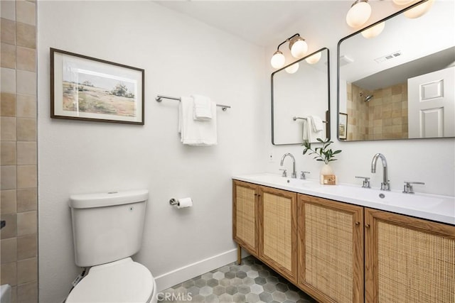 16917 Eric Ave, Cerritos, CA 90703 - bathroom with double vanity, tile patterned flooring, and a shower