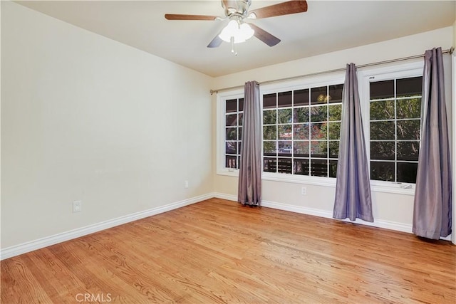 8084 Magnolia Ave, Riverside, CA 92504 - empty room with light wood finished floors, a ceiling fan, and healthy amount of natural light