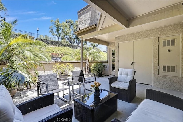 28191 Sorrento Unit 111, Laguna Niguel, CA 92677 - view of patio / terrace featuring an outdoor hangout area