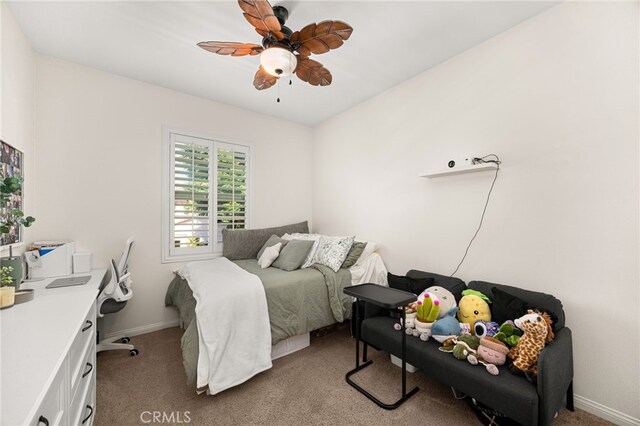 8495 E Preserve Loop, Chino, CA 91708 - bedroom featuring light carpet, a desk, and a ceiling fan