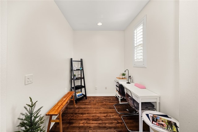 8495 E Preserve Loop, Chino, CA 91708 - home office with dark wood finished floors and recessed lighting