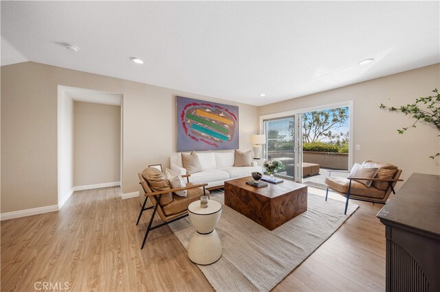 15 Valley Vw, Irvine, CA 92612 - living room featuring light wood-style flooring and recessed lighting