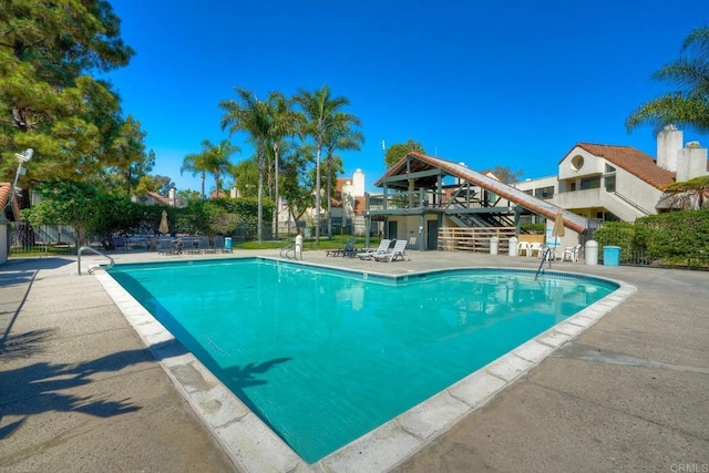 391 N Melrose Unit A, Vista, CA 92083 - community pool featuring a patio area and stairway