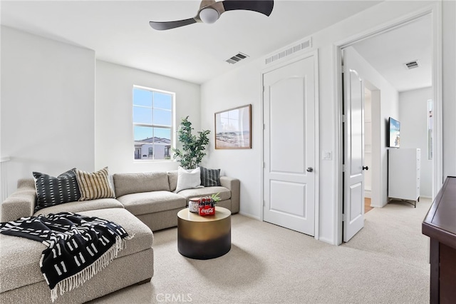 2950 19th St Unit 113, Signal Hill, CA 92707 - living room featuring ceiling fan and carpet