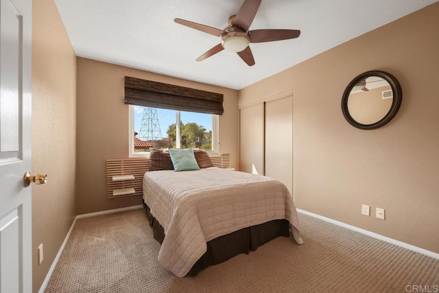 9481 Deanly St, Lakeside, CA 92040 - carpeted bedroom featuring a closet and a ceiling fan