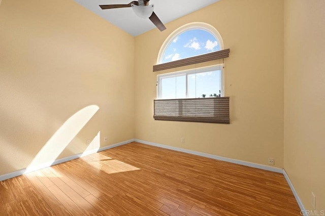 9481 Deanly St, Lakeside, CA 92040 - empty room with ceiling fan and wood finished floors