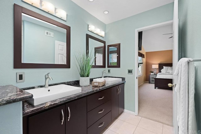 9481 Deanly St, Lakeside, CA 92040 - ensuite bathroom with double vanity and tile patterned flooring