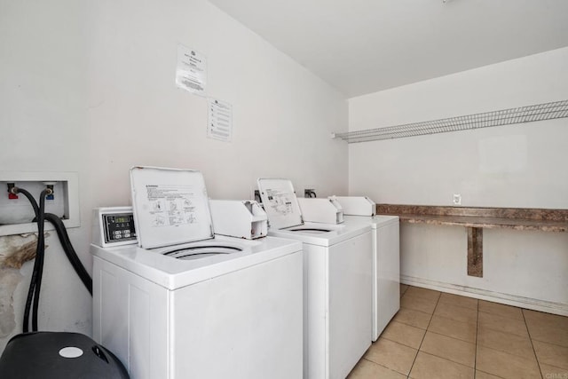 4402 Delta St Unit 23, San Diego, CA 92113 - shared laundry room featuring washer and clothes dryer and light tile patterned floors