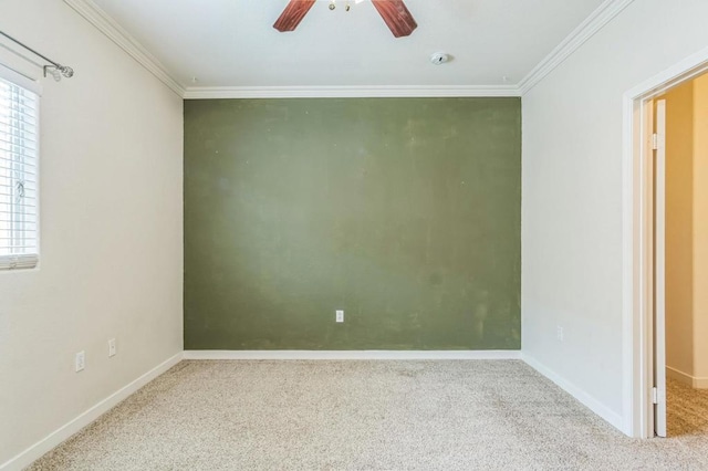 7677 Mission Gorge Rd Unit 148, San Diego, CA 92120 - carpeted empty room featuring ceiling fan, crown molding, healthy amount of natural light, and a smoke detector