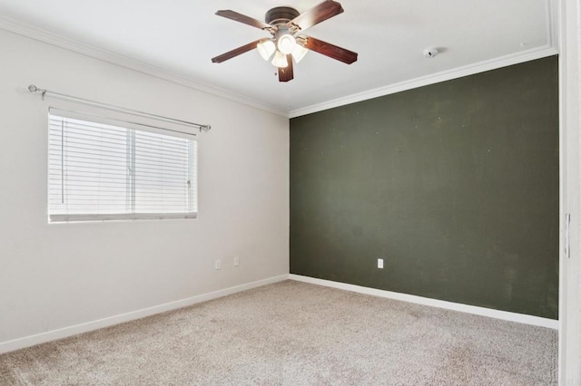 7677 Mission Gorge Rd Unit 148, San Diego, CA 92120 - unfurnished room with ceiling fan, crown molding, and carpet flooring