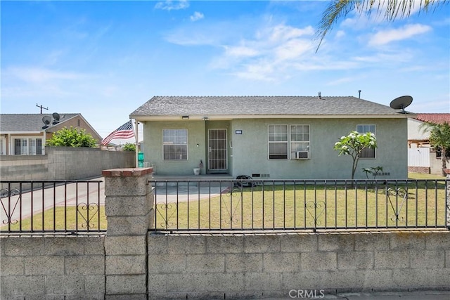 1932 S Orange Ave, West Covina, CA 91790 - bungalow-style house with stucco siding, a fenced front yard, and a shingled roof