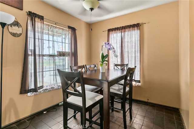 1932 S Orange Ave, West Covina, CA 91790 - dining room with baseboards and a ceiling fan