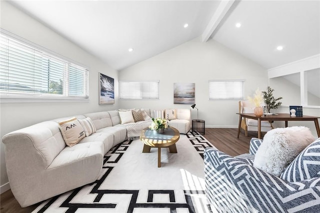11685 Lakia Dr, Cypress, CA 90630 - living area featuring wood finished floors and recessed lighting