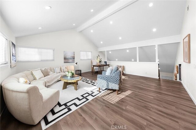 11685 Lakia Dr, Cypress, CA 90630 - living area featuring wood finished floors and recessed lighting