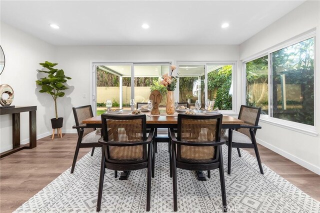 11685 Lakia Dr, Cypress, CA 90630 - dining area with plenty of natural light, recessed lighting, and wood finished floors