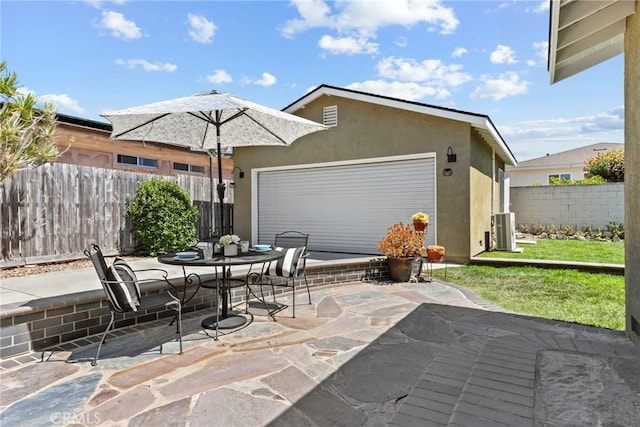 1742 253rd St, Lomita, CA 90717 - view of patio with outdoor dining space and a garage