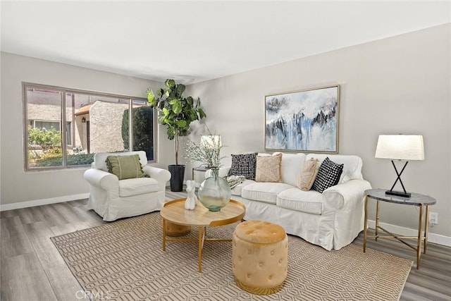 931 W Duarte Rd Unit 6, Arcadia, CA 91007 - living room featuring wood finished floors and baseboards