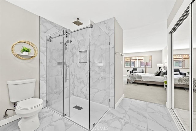 931 W Duarte Rd Unit 6, Arcadia, CA 91007 - ensuite bathroom with marble finish floors and a marble finish shower