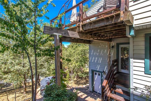 30421 Live Oak Dr, Running Springs, CA 92382 - exterior view of entry steps