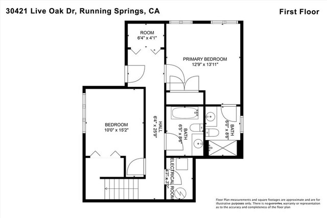 30421 Live Oak Dr, Running Springs, CA 92382 - view of floor plan / room layout