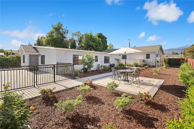 10210 Green St Unit 10210B, Temple City, CA 91780 - rear view of property with a patio area, stucco siding, and a fenced backyard