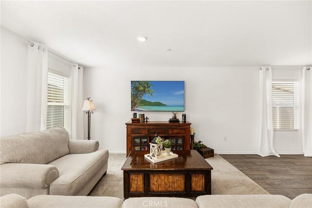1943 Auger Pl, Hemet, CA 92545 - living room with baseboards and wood finished floors