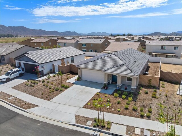 1943 Auger Pl, Hemet, CA 92545 - aerial view of residential area featuring a mountainous background