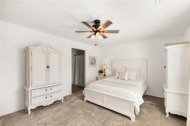 1943 Auger Pl, Hemet, CA 92545 - bedroom with light colored carpet and ceiling fan