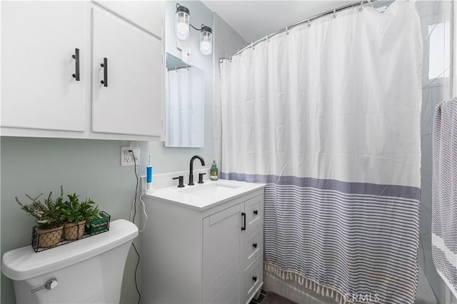 42545 30th St W, Lancaster, CA 93536 - bathroom featuring vanity and shower / bath combo with shower curtain