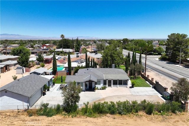 42545 30th St W, Lancaster, CA 93536 - aerial perspective of suburban area featuring a mountainous background