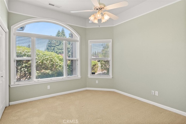 13962 Lindbergh Cir, Chico, CA 95973 - unfurnished room with light colored carpet and a ceiling fan