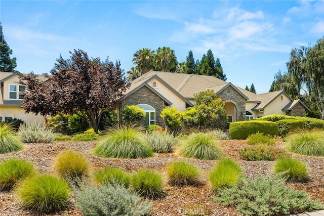 13962 Lindbergh Cir, Chico, CA 95973 - view of front of home with stone siding and stucco siding