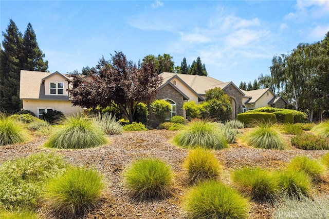 13962 Lindbergh Cir, Chico, CA 95973 - view of front of property with stucco siding and stone siding