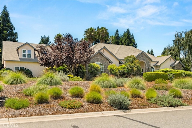 13962 Lindbergh Cir, Chico, CA 95973 - view of front of property featuring stone siding and stucco siding