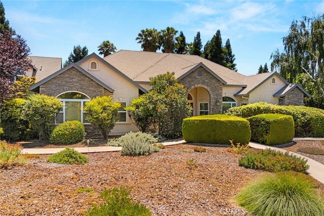 13962 Lindbergh Cir, Chico, CA 95973 - view of front of house with stone siding and stucco siding
