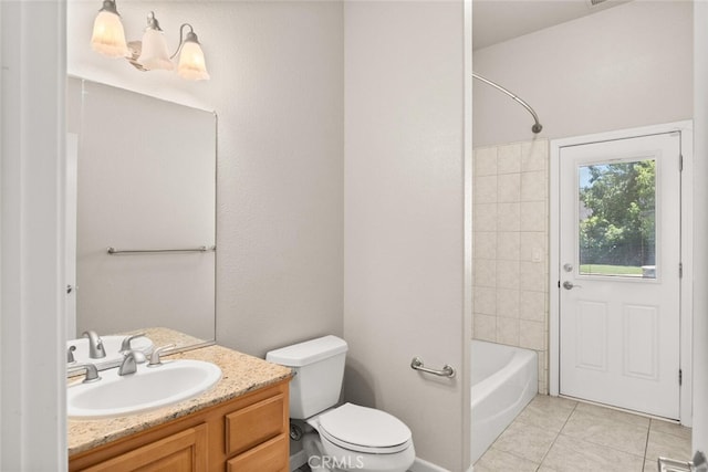 13962 Lindbergh Cir, Chico, CA 95973 - full bath with vanity, tile patterned flooring, and tub / shower combination