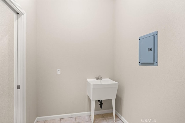 13962 Lindbergh Cir, Chico, CA 95973 - laundry room featuring electric panel and light tile patterned flooring
