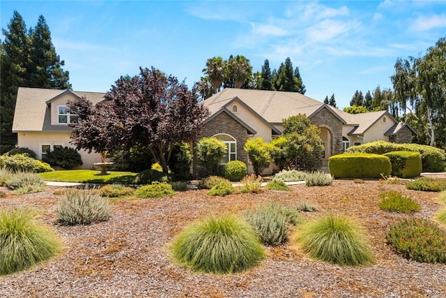 13962 Lindbergh Cir, Chico, CA 95973 - view of front facade with stone siding and stucco siding