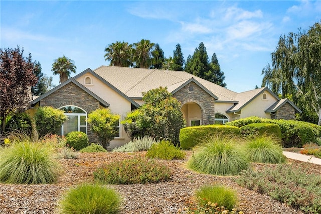 13962 Lindbergh Cir, Chico, CA 95973 - view of front of home with stone siding and stucco siding